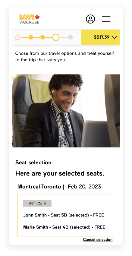 Can I Select Or Change My Seat When Booking A VIA Rail Train Trip 