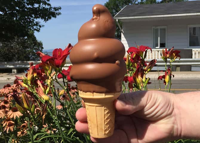 Ice cream from Chocolateire de l’Île d’Orléans, Quebec