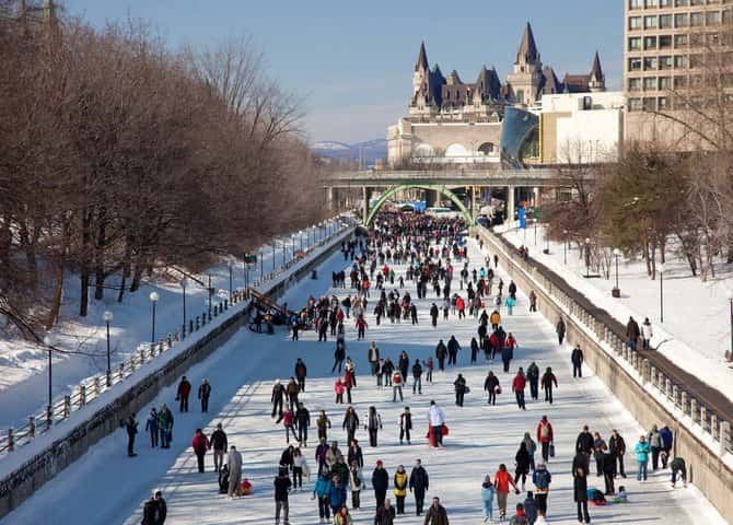 Le canal Rideau à Ottawa (© National Capital Commission) 