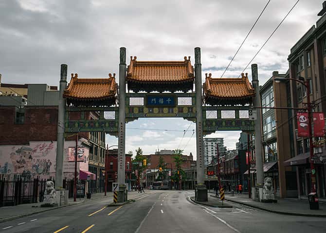 La porte d’entrée du quartier chinois Millennium Gate