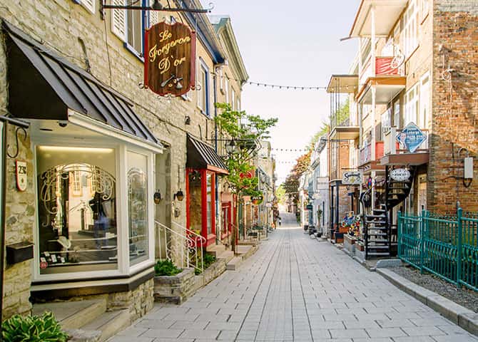Les rues pittoresques de la ville de Québec 